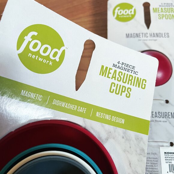 Food Network Measuring Cups and Spoons with Magnetic Nesting Features. NWT. - Picture 7 of 7